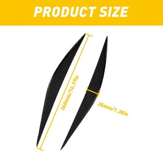 For BMW 3 2014- Carbon Fiber Headlight eyebrow Scuff Cover Sticker Decor US