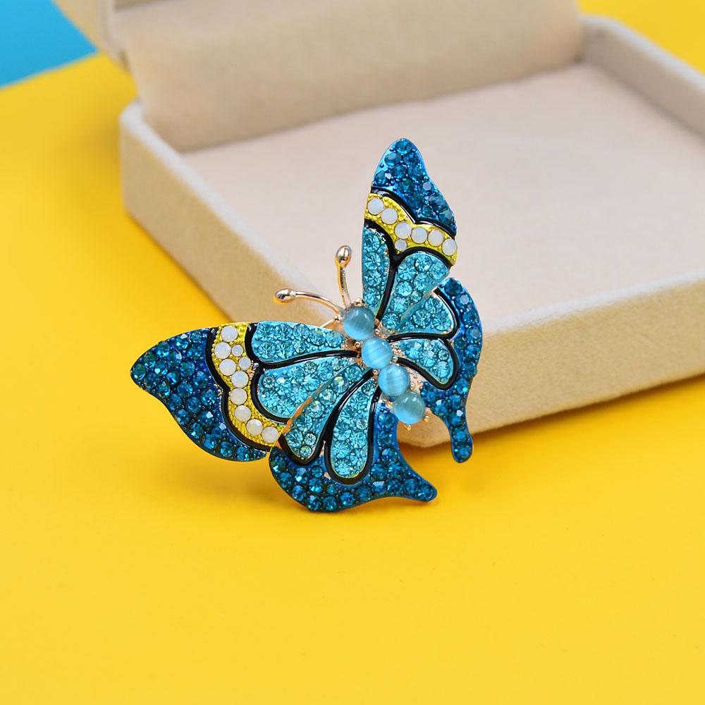 Rhinestone Butterfly Pin Brooch Insect Trendy For Ladies For Girls Pin Women Jewelry Witner AccessoriesFashion Jewelry