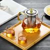 Borosilicate Glass Teapot with Stainless Steel Filter - Large Capacity Diamond Design