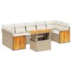 VidaXL Garden Lounge Set with Cushions 8 Pcs, Patio Sofas, Patio Furniture Set, Outdoor Furniture, Beige 3273872
