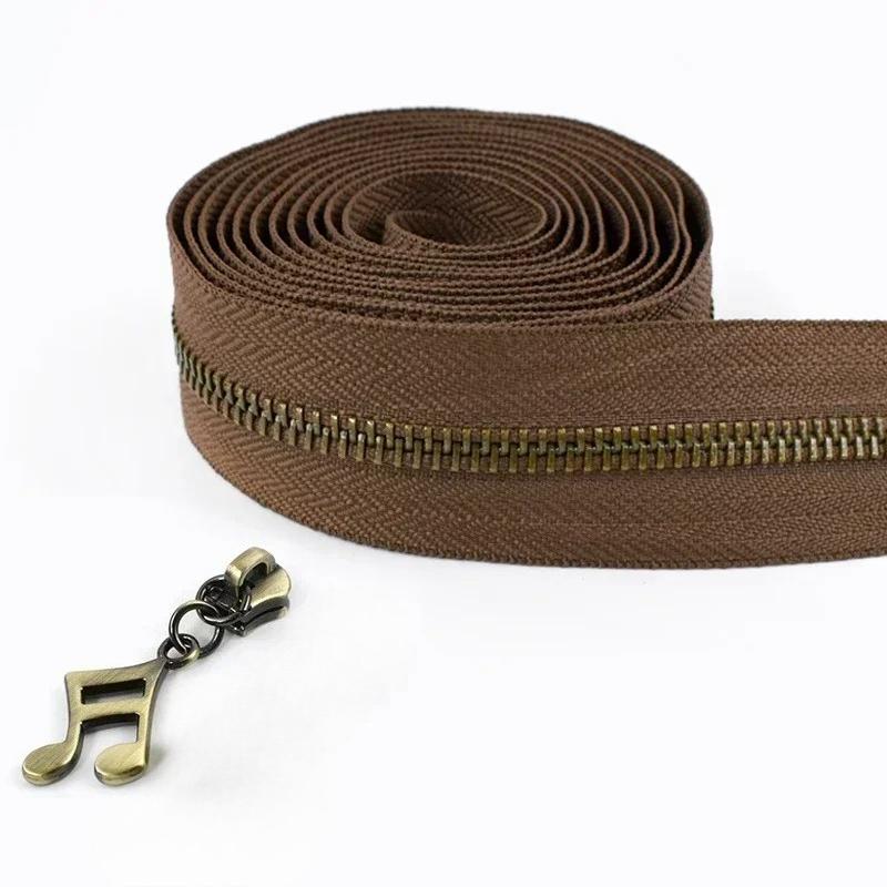 1/2/3/5M Meetee 5# Rollen-Metallreißverschlüsse mit Schiebern Tasche Schuhe Jacke Dekor Verschluss Reißverschluss nach Metern DIY Reparatur Nähzubehör