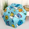 1pc Cute Automatic Folding Umbrella - 8-Rib Iron Frame, Windproof, Portable Sunshade with Plastic Handle for Travel & Outdoor Activities, Ou