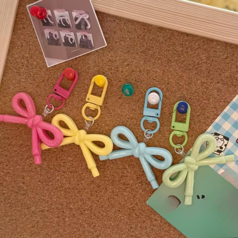 1 kus Kreativní design Sladká bonbónová barva Držák na klíče Dutý design Mašle Korejská móda Organizér na klíčenku Kawaii Studentské potřeby