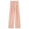 Women's High-Waist Summer Silk Wide-Leg Floor-Length Pants, Versatile & Slimming (Style 66248#)