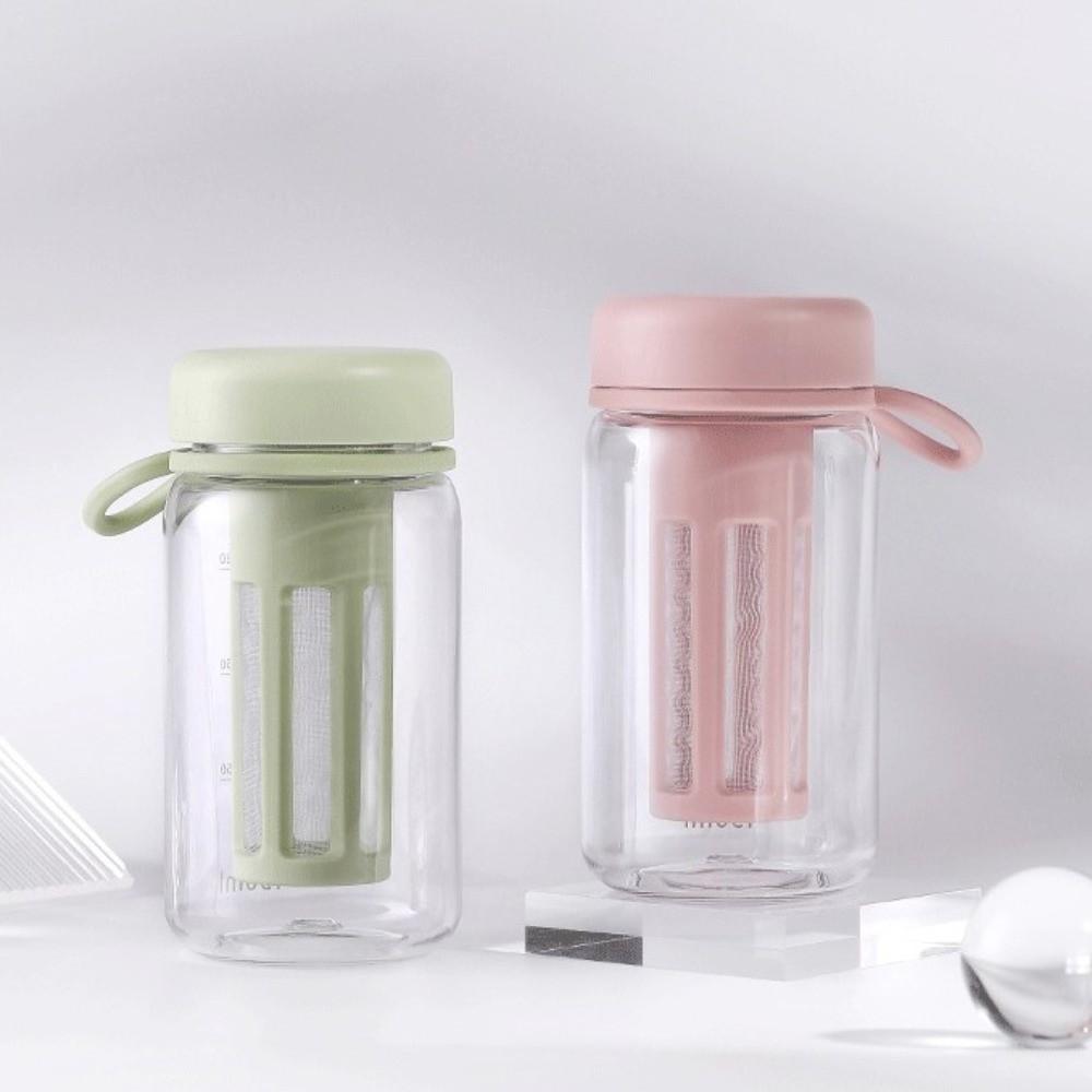 450/600ml Travel Tumbler PC Iced Coffee Infuser Portable Filter Cup