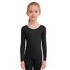 Naadloze Thermische Dans Top voor Kinderen Meisjes: Ronde hals lange mouwen opwarmtrui voor ballet, gymnastiektraining en de winter