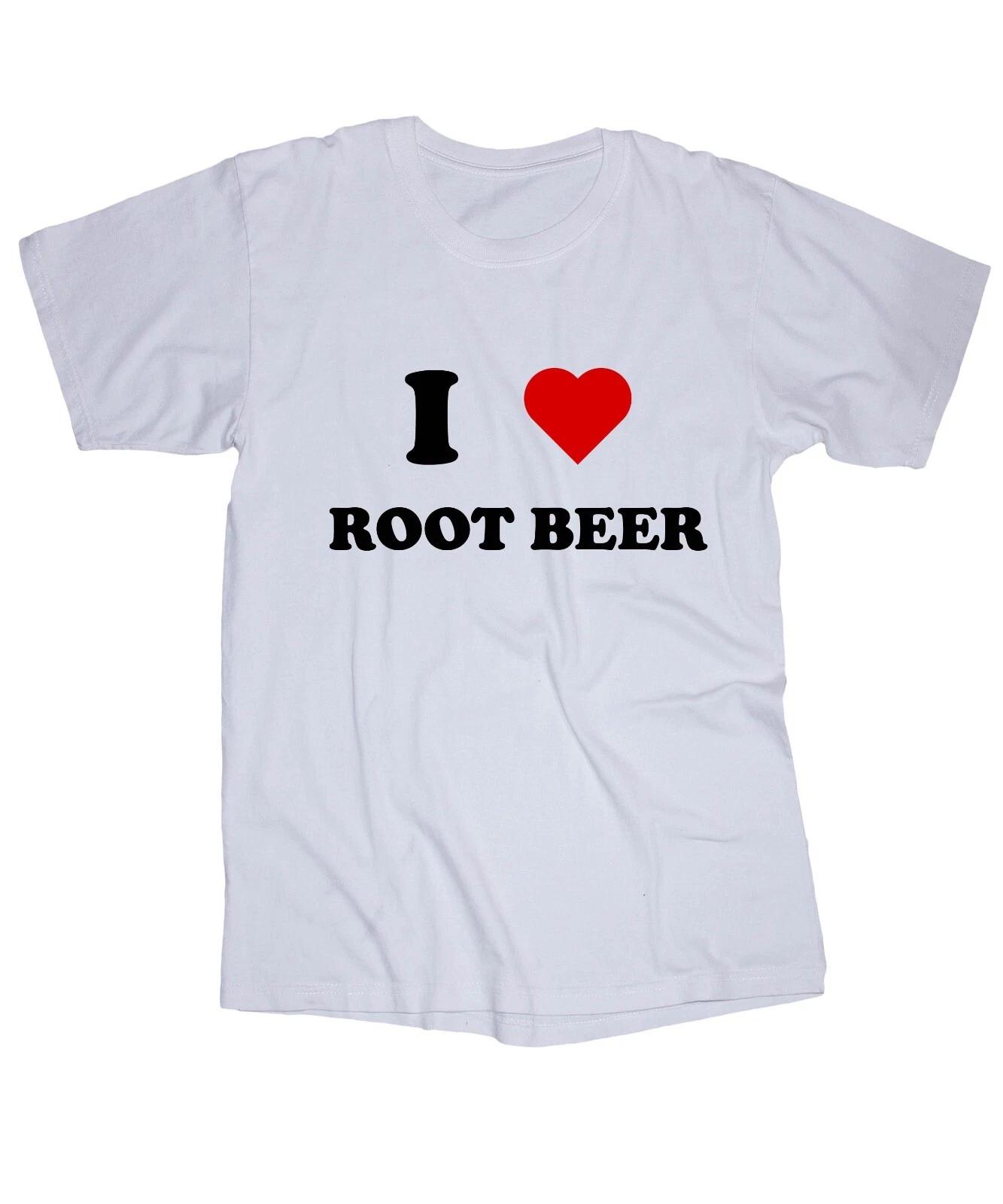 I love Root Beer soda drinking white T-shirt 2XL