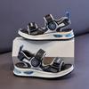 Boys Summer Sandals Non Slip Breathable Soft Sole Sports Sandals Elastic Strap Beach Shoes with Buckle for Kids