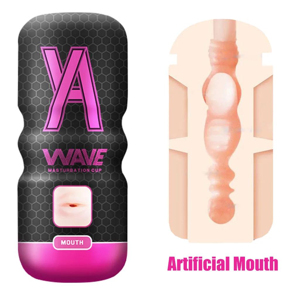 16cm Male Masturbator Realistic Anal Mouth Vagina Real Pussy For Men 18 Penis Pump Glans Sucking Cock Exerciser Erotic Sex Toys