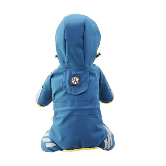 Dog Raincoat Waterproof Rain Coat with Leash Hole Dog Rain Jacket with Hood And Reflective Strips for Small Medium Dogs Puppies