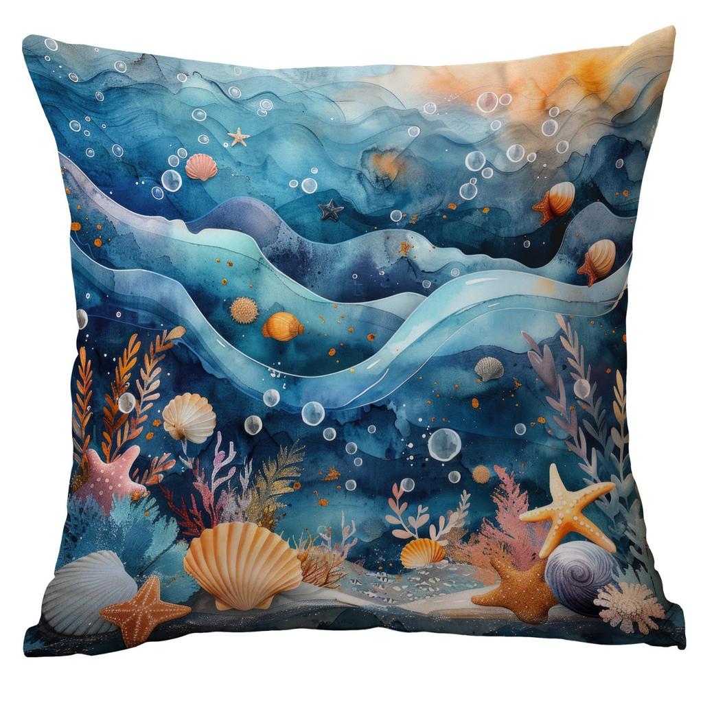 New Fantasy Underwater World Coral Pearl Shell Pillowcase Home Sofa Cushion Cover