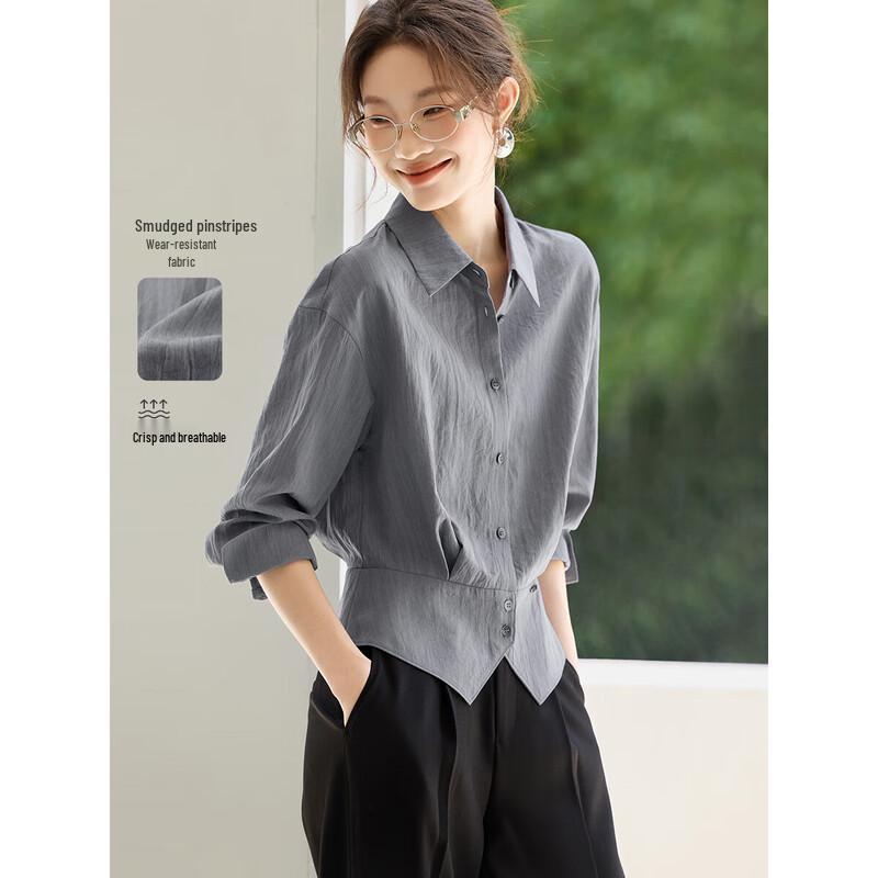 Women s Autumn Lapel Blouse S