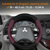 Cwnqah1 Cwmvjg1 Suitable for Mitsubishi Breathable Leather Matte Carbon Fiber Texture Steering Wheel Cover, Suitable for Outlander Phev Sport Eclipse