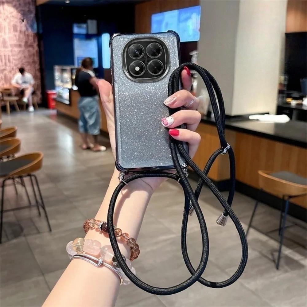 Luxury Plating Shockproof Case For Huawei Nova 14 13 Pro 12 12S 12i 11 10 9 8 7 6 5 Pro SE Crossbody Lanyard Glitter Soft Cover