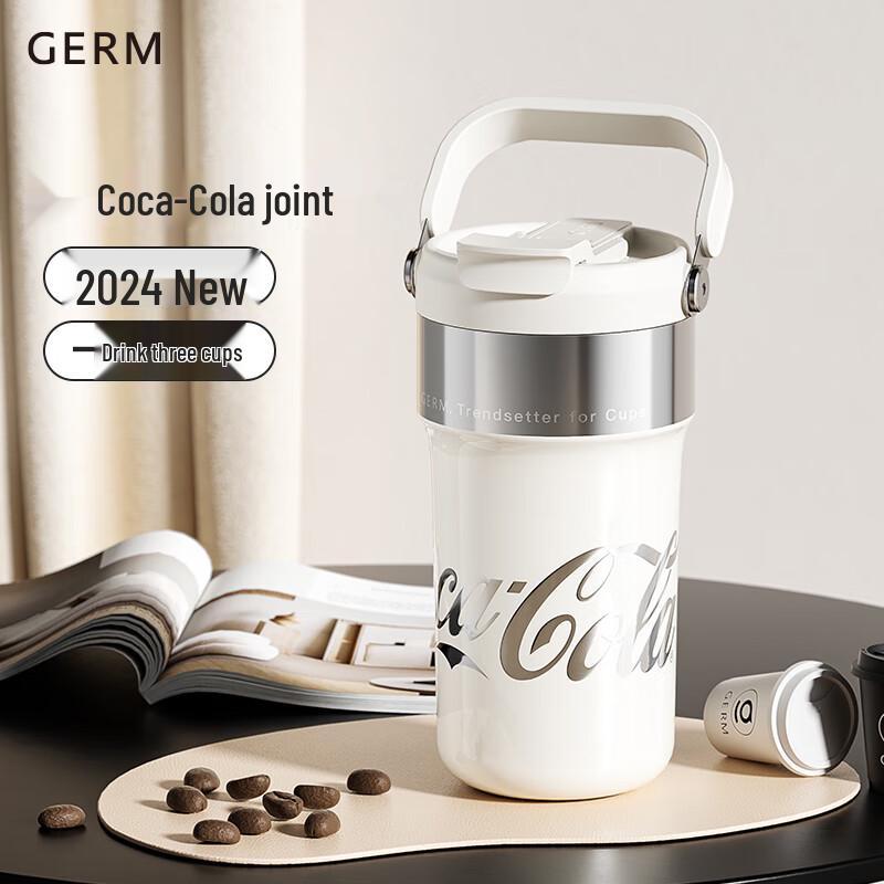 Germ Coca-Cola 650ML Stainless Steel Insulated Coffee Water Bottle with Straw