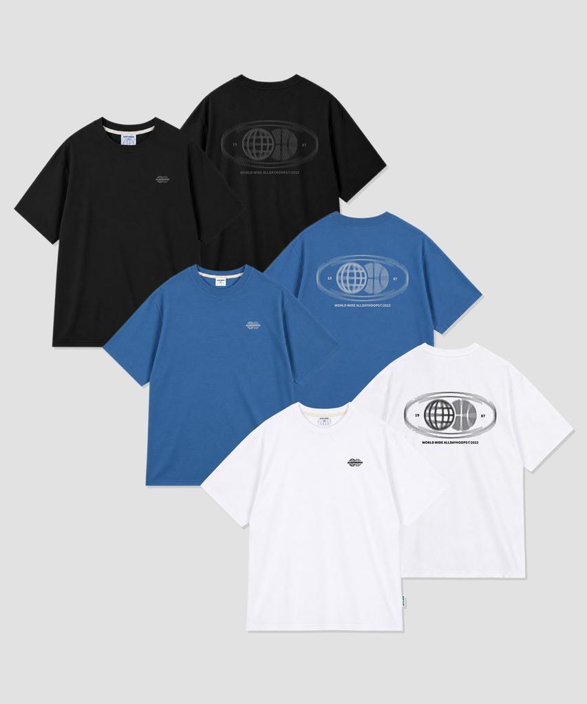 ALL DAY HOOPS Adh Worldwide Oversized Short Sleeve T-Shirt Black