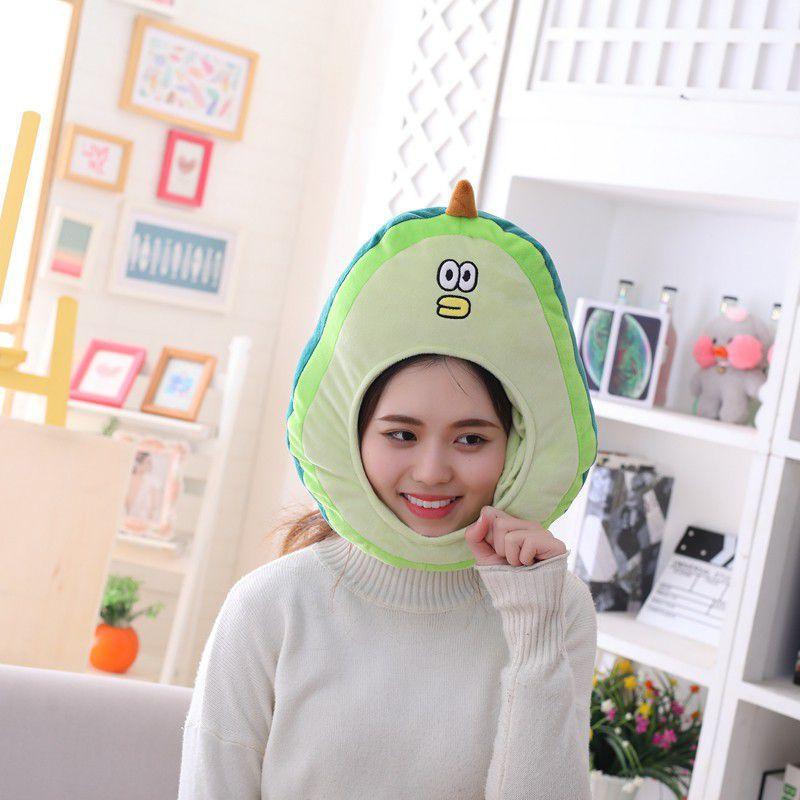 

Новая мультяшная шапка-капюшон с авокадо, фотореквизит, мультяшная плюшевая шапка-капюшон 35*30CM0.4kg