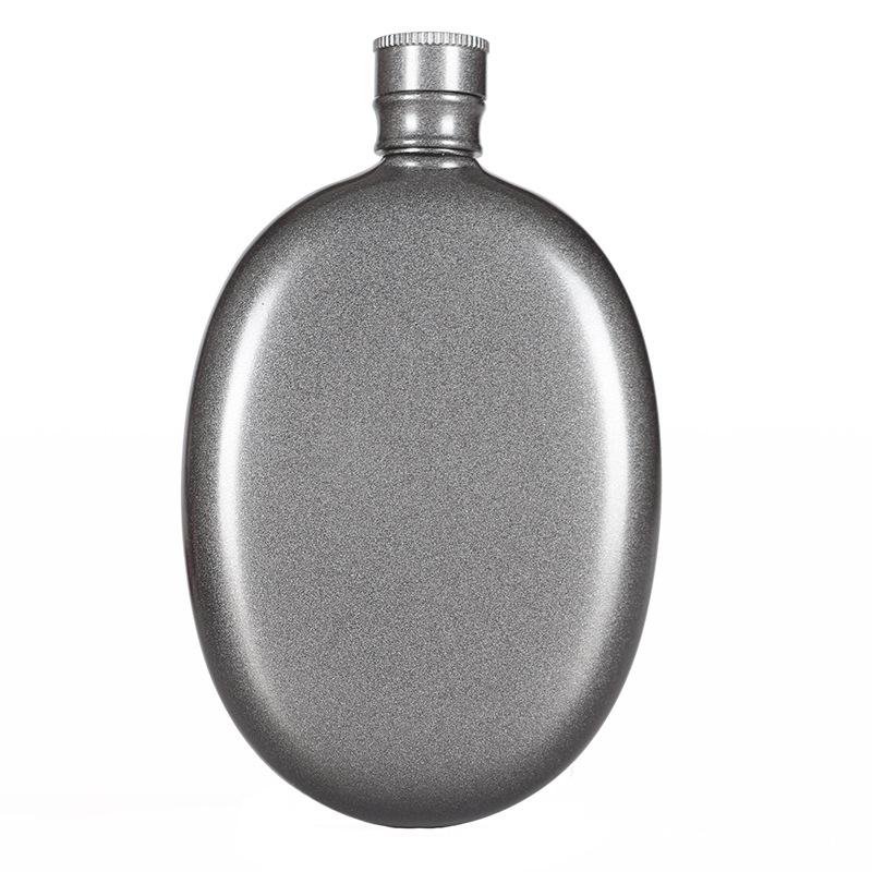 

3oz mini Portable 304 food grade circle Flagon Whiskey Vodka Wine Pot Hip Flask Alcohol Drinking pocket Bottle outdoor camping сірий