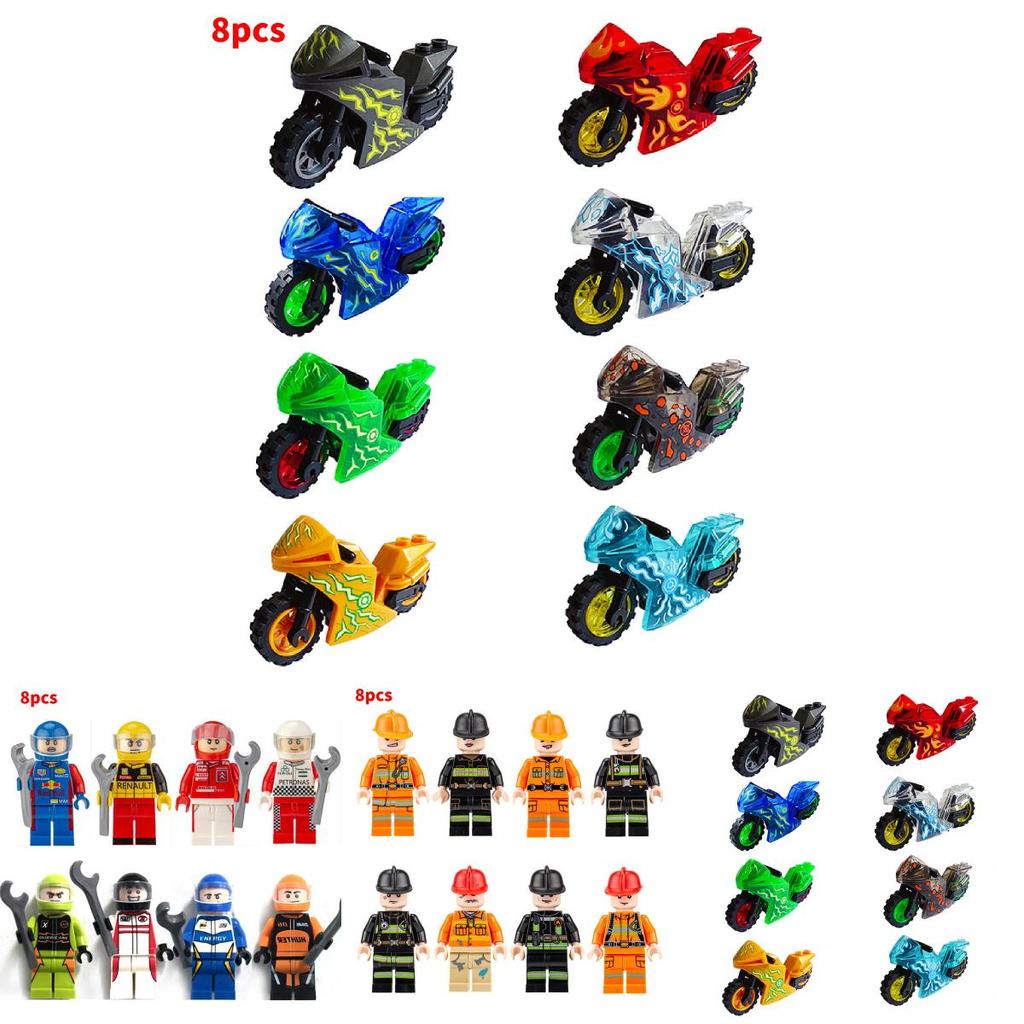 Byens Profesjonelle Ingeniør og Brannmann Minifigurer Byggekloss Sett For Barn