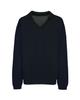SALON DE SEOUL Unisex Textured Collar Knit - Navy