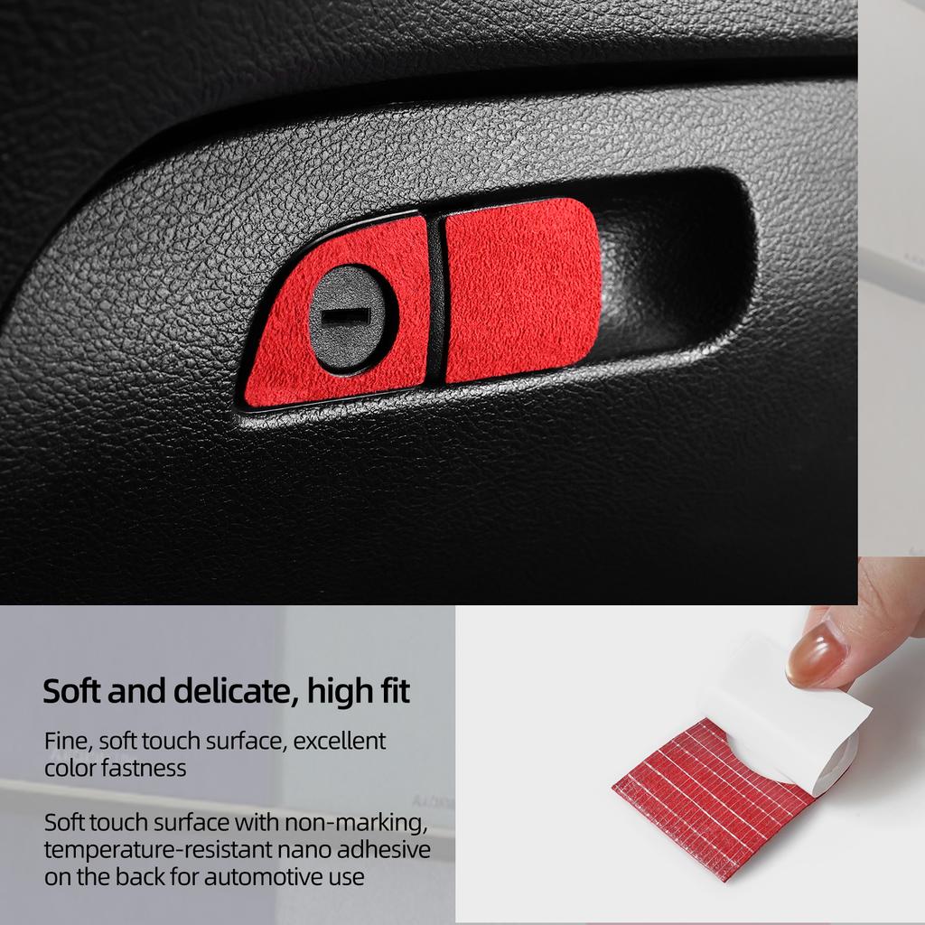 For Dodge Challenger 2015-2023 Made of Alcantara Car Glove Boxes Switch Styling Trim Stickers Tuning Decor Interior Accessories U888