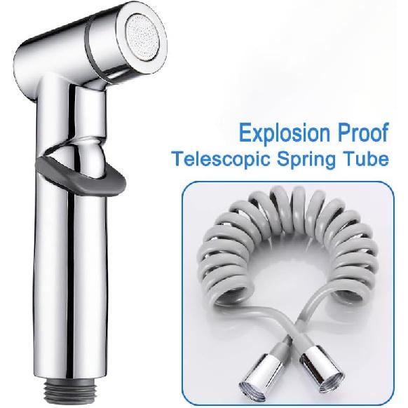 Handheld Bidet Sprayer for Toilet, 1-In-2-Out Dual Control Valve Bidet Attachment, Adjustable Water Pressure Control Hand Sprayer Kit for Feminine