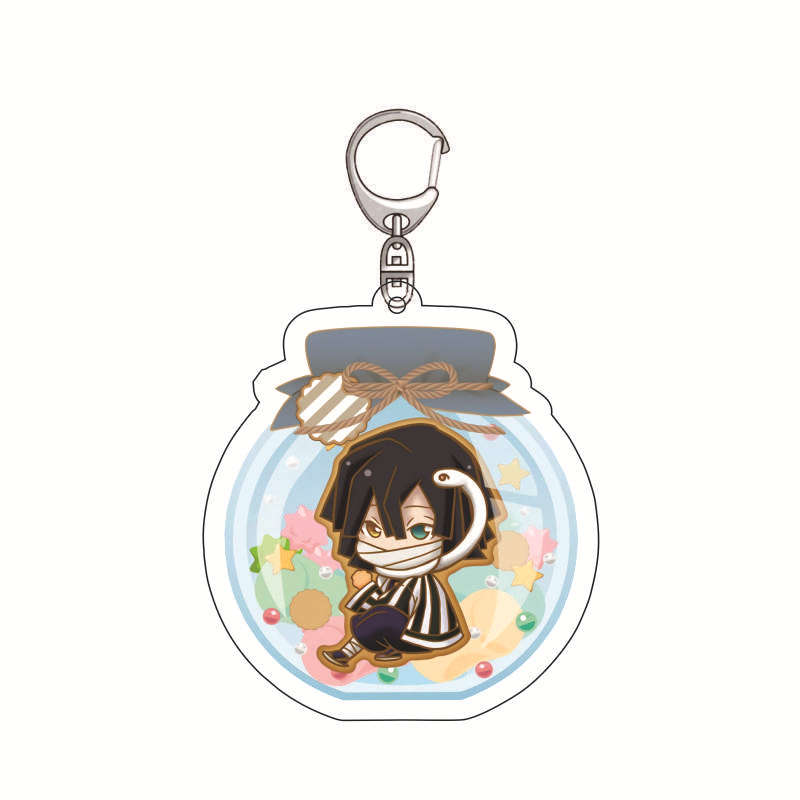 Anime Demon Slayer Acrylic Keychain Series Ingenious Accessories Kamado Tanjiro Zenitsu Agatsuma Nezuko Kamado Merchandise