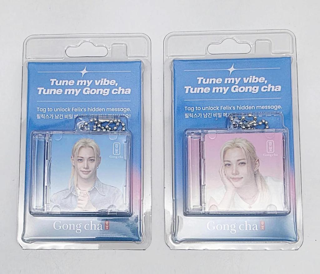 STRAY KIDS FELIX X GONGCHA OFFICIAL VOICE KEYRING Limited Edition