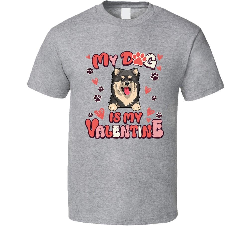 Finnish Lapphund My Dog Is My Valentine Funny T Shirt