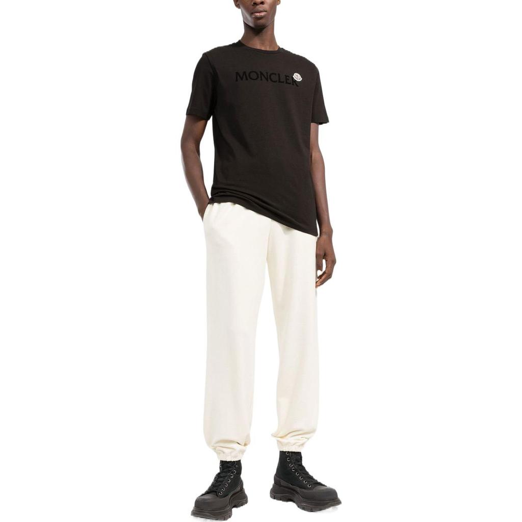 Moncler SS22 Solid Color Crew Neck Pullover Short Sleeve T-Shirt Men Tops Black H2-091-8C00025-8390T-999