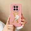 Cases For OPPO Realme12 12x 5G Elegant Rose Letter Soft Liquid Silicone Lens Protective Back Covers For Realme 12 X Bumper Funda