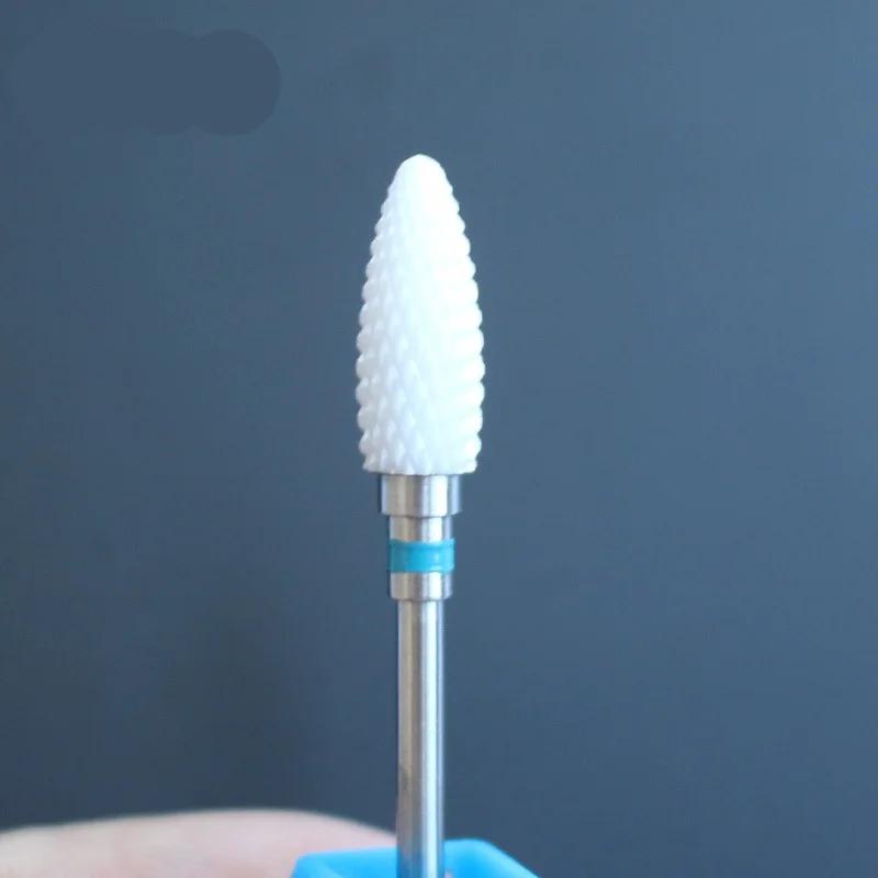 Ceramic Nail Drill Bits Gel Polish Remove Dead Skin Clean Electric Milling Cutters For Manicure Pedicure Machine Accessories