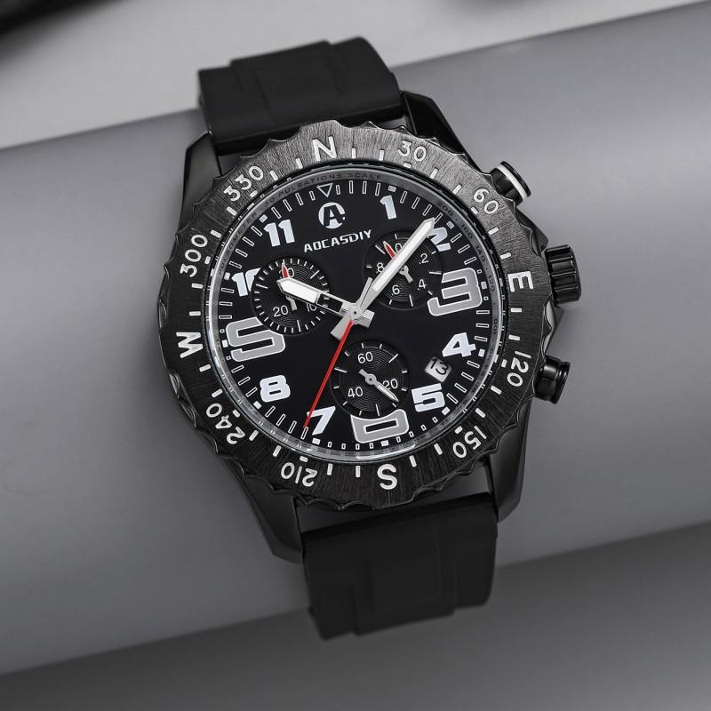Mens Watches Colorful Sport Watch Luxury Men Quartz Wrist Watches Chronograph Male Clock Chronograph Silicone Watch