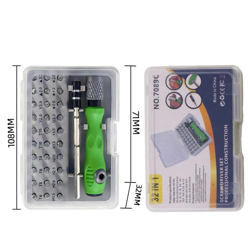 32 in 1 Multifunctional Screwdriver Pack Mini Small Screwdriver Torx Phillips Magnetic Screw Driver Bit Portable Repair Tool Kit