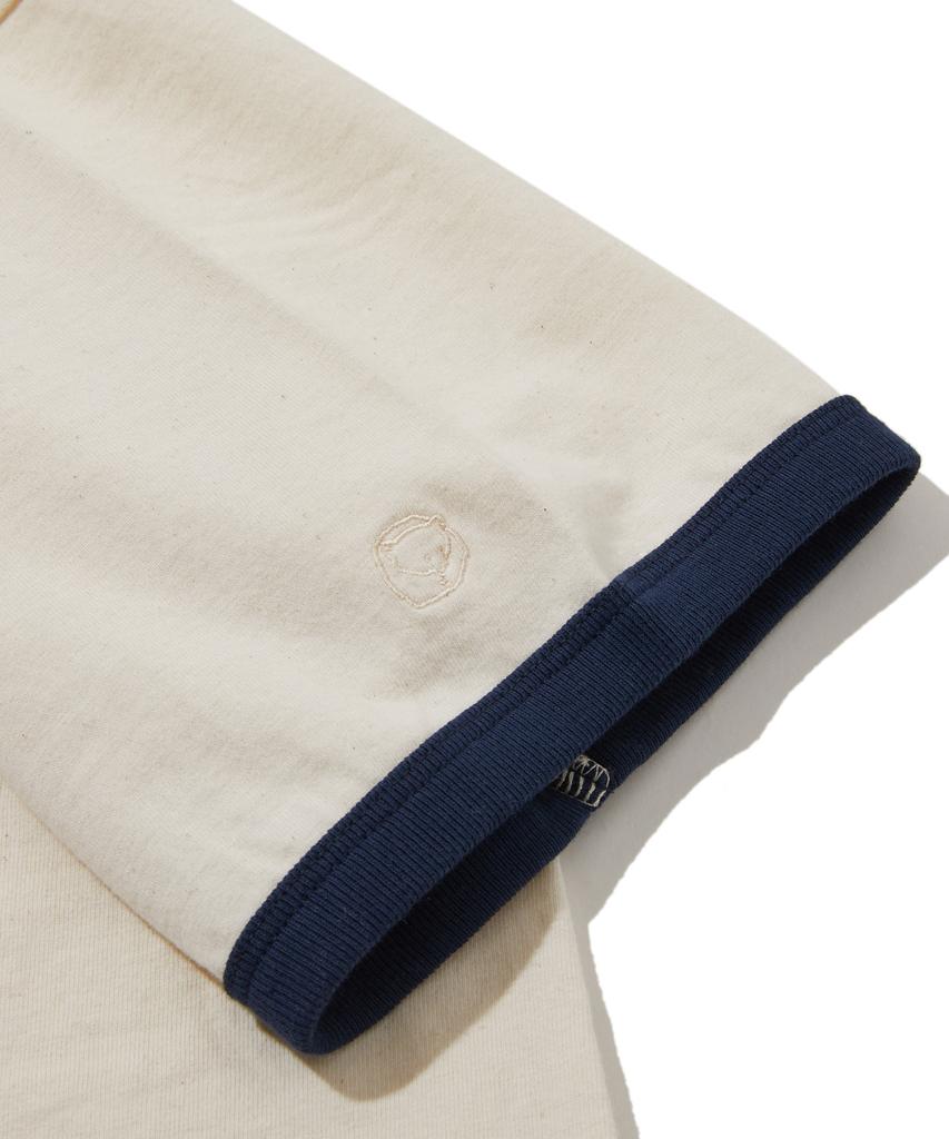 PENFIELD Vintage Series Sailor Engraved Ringer Short Sleeve T-Shirt Ivory_Fs2Kt42U