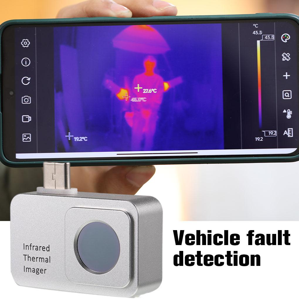 Thermal Imager Portable High-resolution Lightweight Industrial Testing Tool Heat Loss Detector 256x192 Resolution