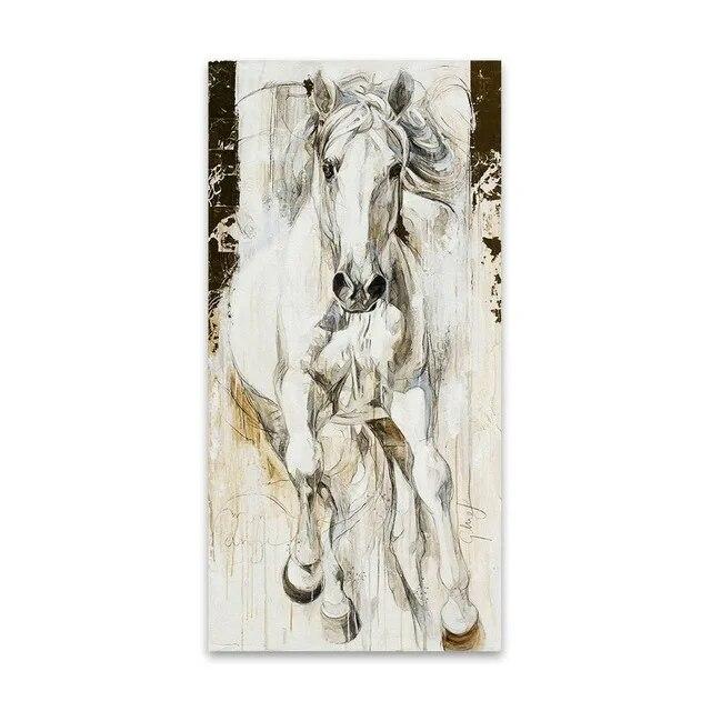 The Horse Abstract Animal Poster and Print Canvas Painting for Living Room Modern Style Artwork Wall Art Pictures Home Decoraton No Frame