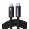 Biaz Coaxial Silver-Plated Thunderbolt 4 Type-C Male-to-Male PD100W Fast Charging Cable for Monitors