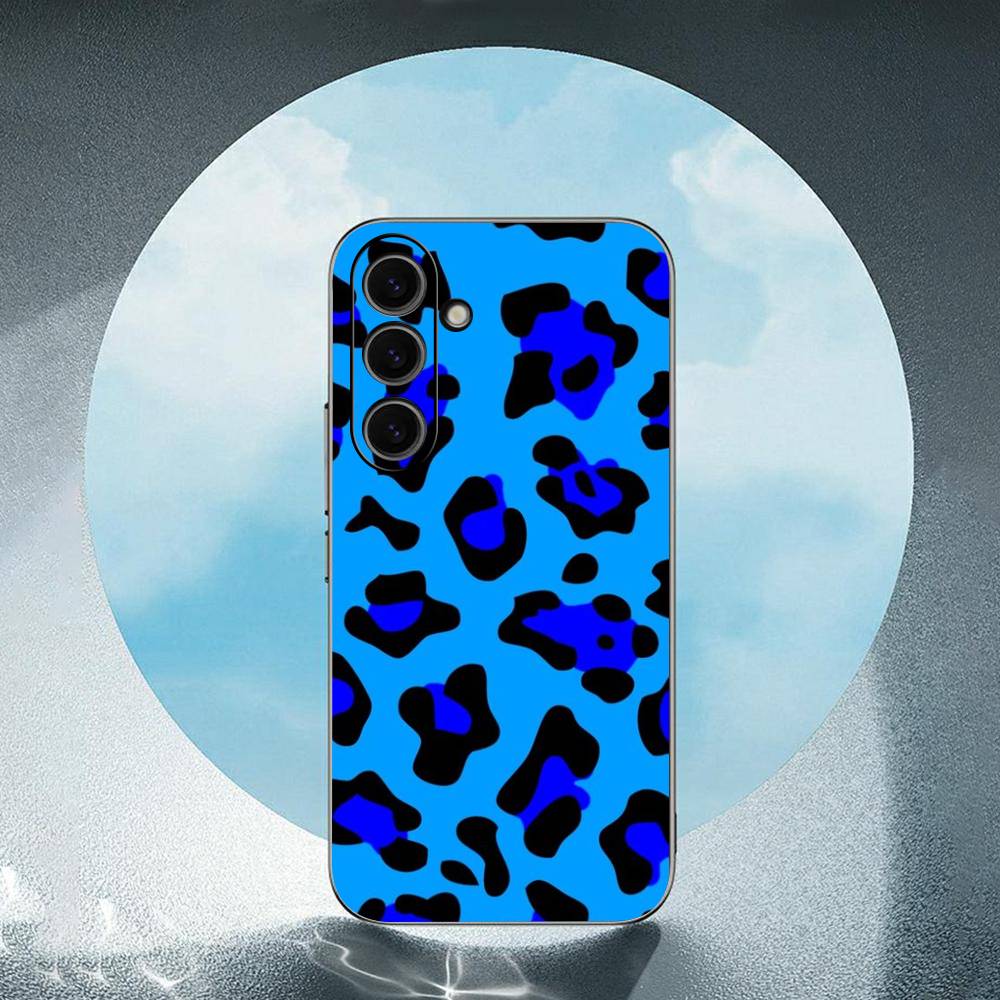 Fashion Leopard Print Luxury Black Phone Case For Samsung Galaxy S23 S24 S25 Ultra S22 Plus S21
