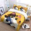 Cute Cat Illustration Decor Set Soft Comfortable Duvet Cover Bedding Set Included 1*Duvet Cover & 2*Pillowcases, Gift