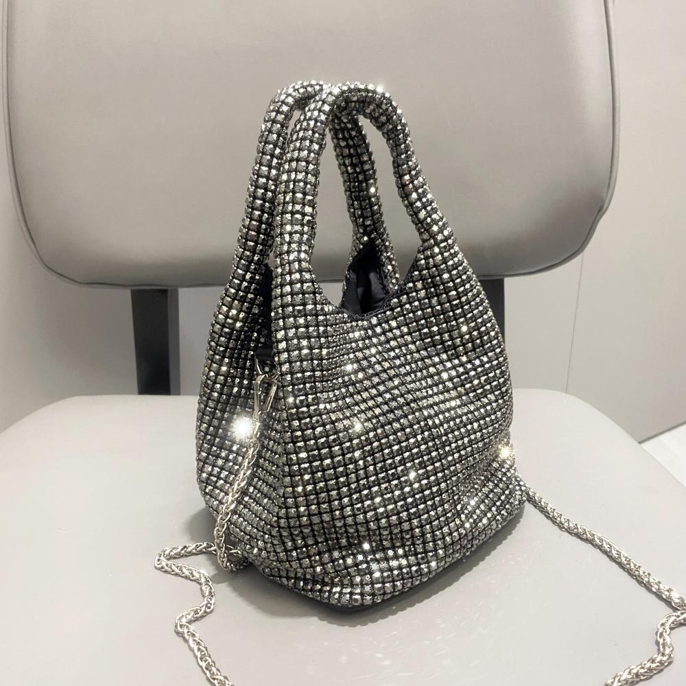 Crystal Bright Clutch Bag  Bucket Shoulder Bag  Handmade Bags  Luxury Designer Bags  Evening Clutch  Bag