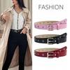 Punk Women's Belt Star Hollow Eyelet Waist Strap Trendy Metal Buckle Waistband Jeans Decor