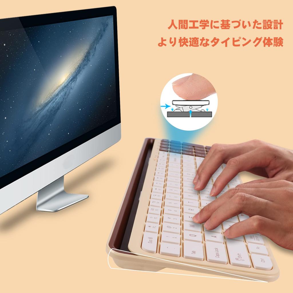 SUPER DREAM Wireless Bluetooth Full Wireless Tablet Keyboard with Smartphone Supports 3 Devices Easy To Includes Numeric Compatible with and English