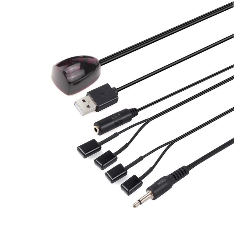 Infrared Remote Control Repeater: 1 Receiver & 4 Emitter Extension Cable