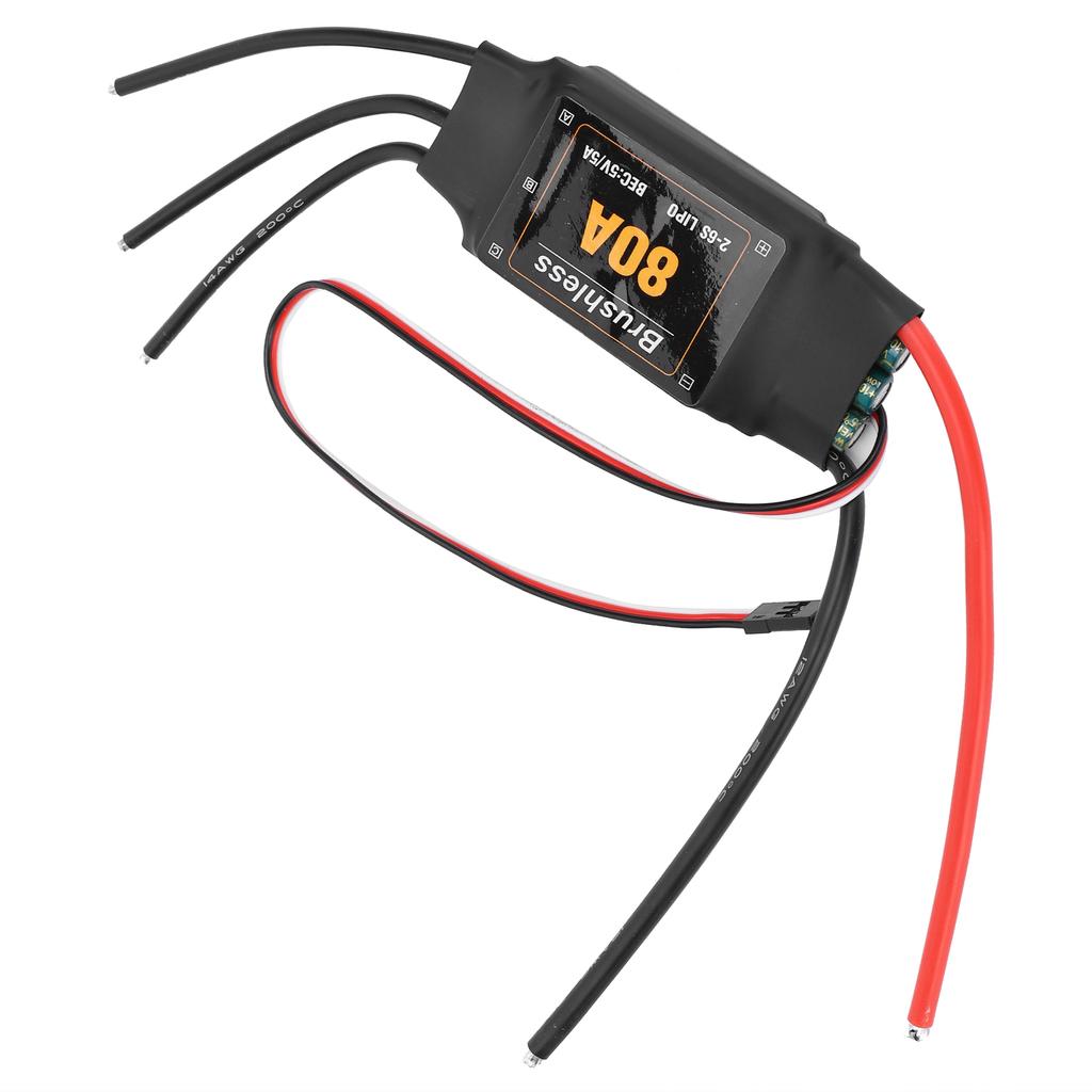 80A Brushless ESC Electronic Speed Controller Accessory for RC Airplane Aircraft Helicopter80A