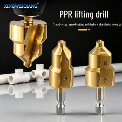 Hex Shank PPR Socket Step Drill Bit for Thread, Leak, and Water Pipe Repairs