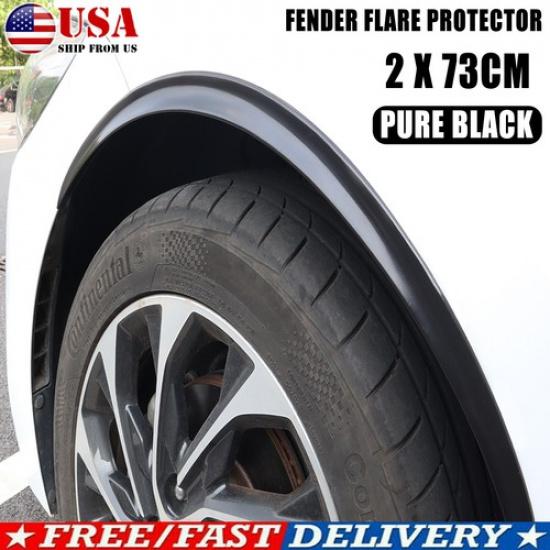 

2PCS Black Rubber Truck Car Wheel Fender Flares Cover Protector Arches Strip 29