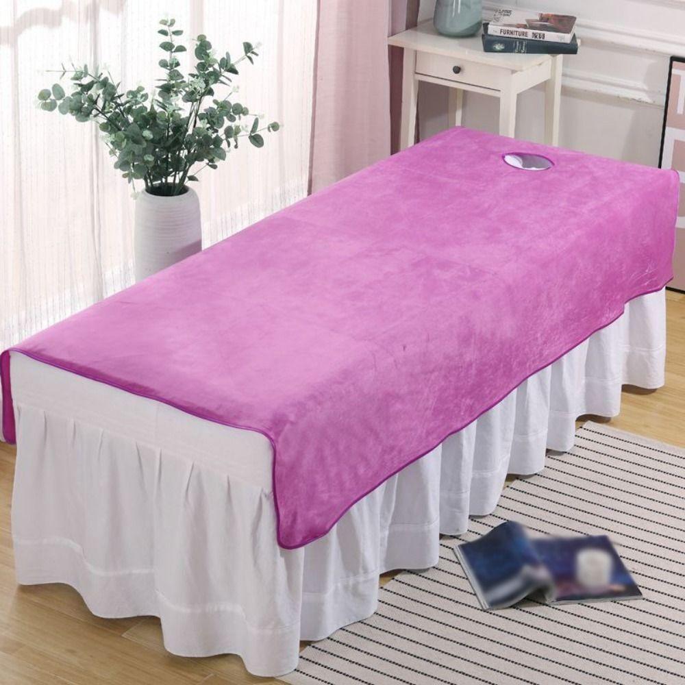 Soft SPA Bedspread with Face Hole Thickened Beauty Massage Table Cover Beauty Salon Accessories