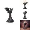 Suporte de Vela Morcego de Halloween Arte em Resina Gótica Decoração de Casa Perfeito Para Decorações Assustadoras