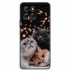 Für Honor 70 Lite Hülle Weiches TPU Silikon Bemalte Katze Schwarze Rückabdeckungen Für Huawei Honor70 Lite RBN-NX1 Hüllen Honor 70Lite 5G Tasche